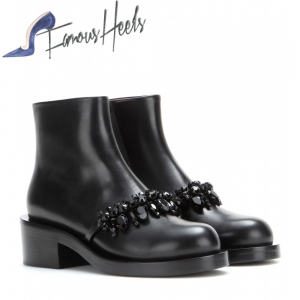 Givenchy embellished black leather ankle boots